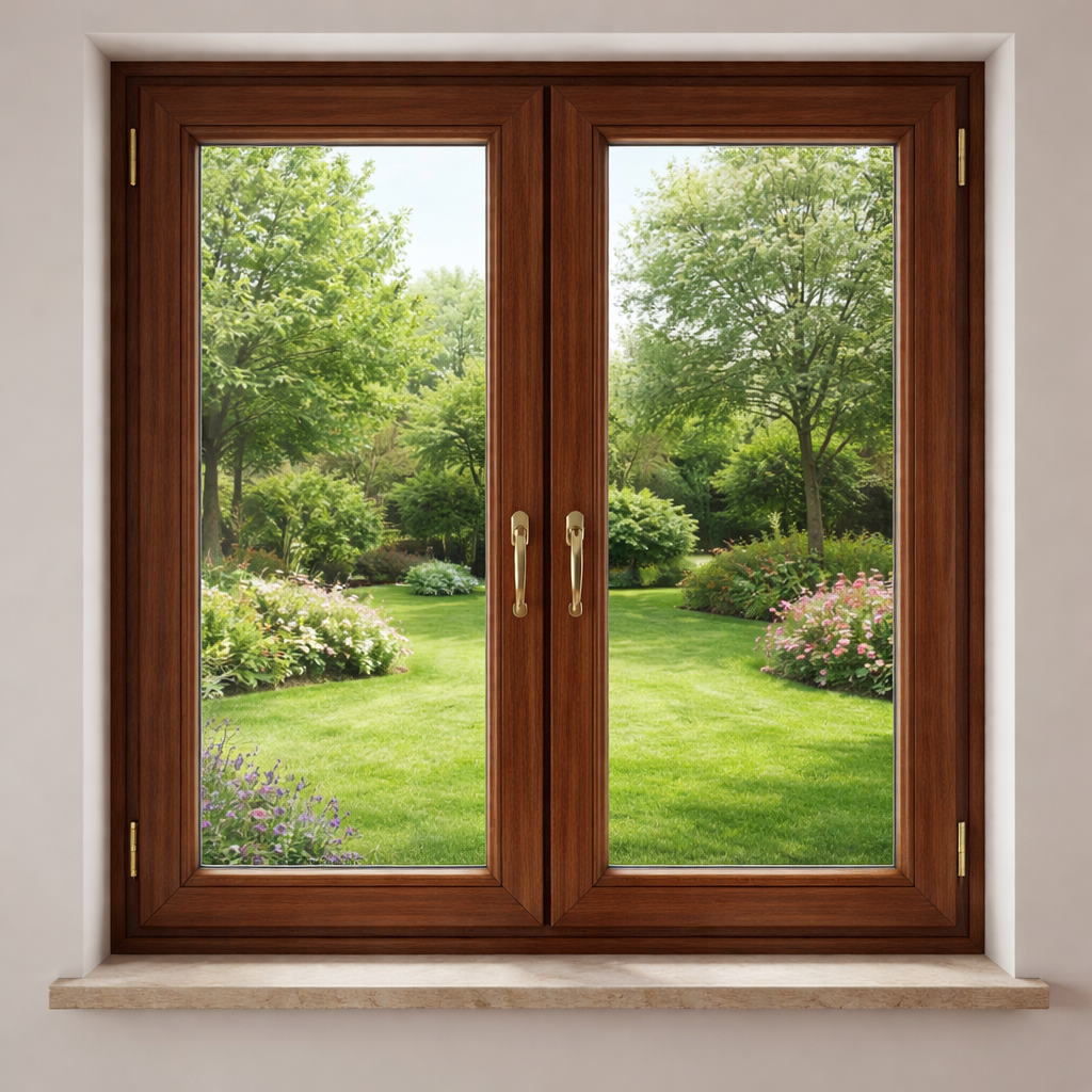 Fenêtre Bois Mangrove à 2 vantaux